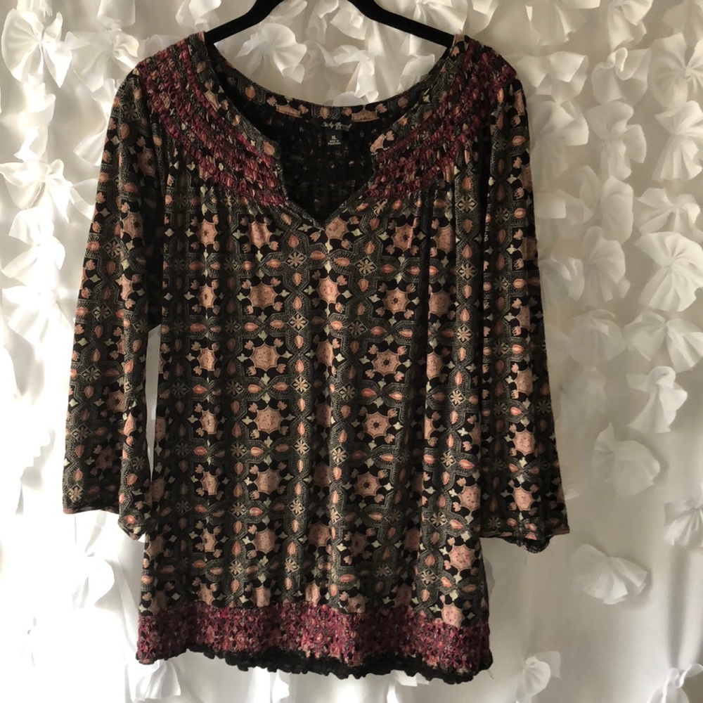 Peasant Top Blouse by Lucky Brand Size XL